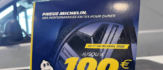 Offre pneus michelin : jusqu&#8217;à 100€ remboursés chez citroën &amp; peugeot