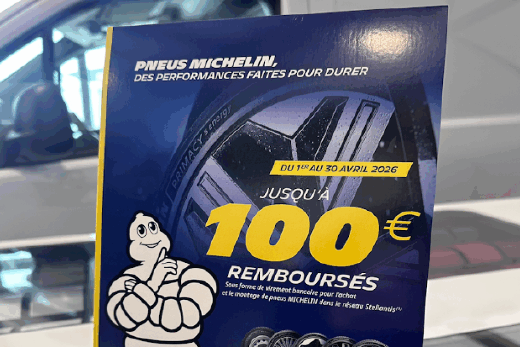 Offre pneus michelin : jusqu&#8217;à 100€ remboursés chez citroën &amp; peugeot